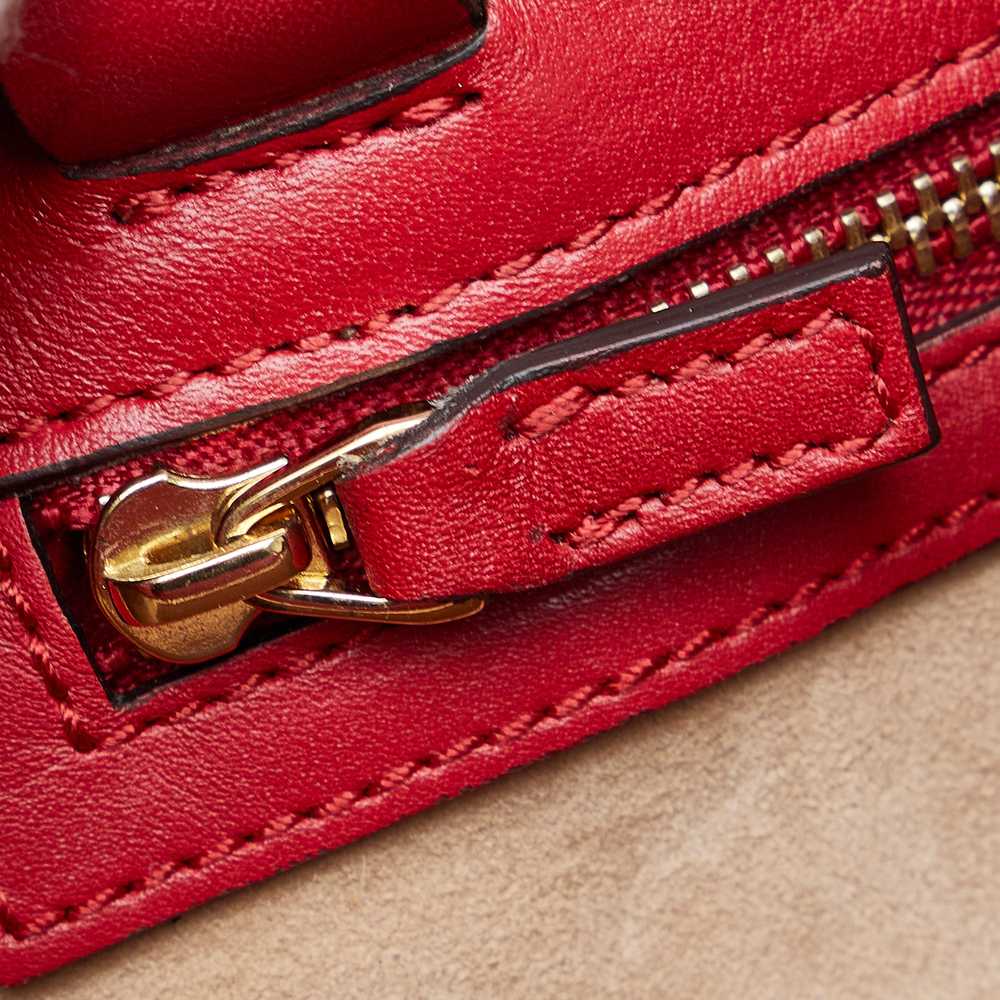 Red Gucci Sylvie Web Top Handle Satchel - image 9