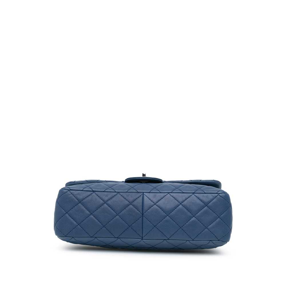 Blue Chanel Jumbo Classic Caviar Single Flap Bag - image 3