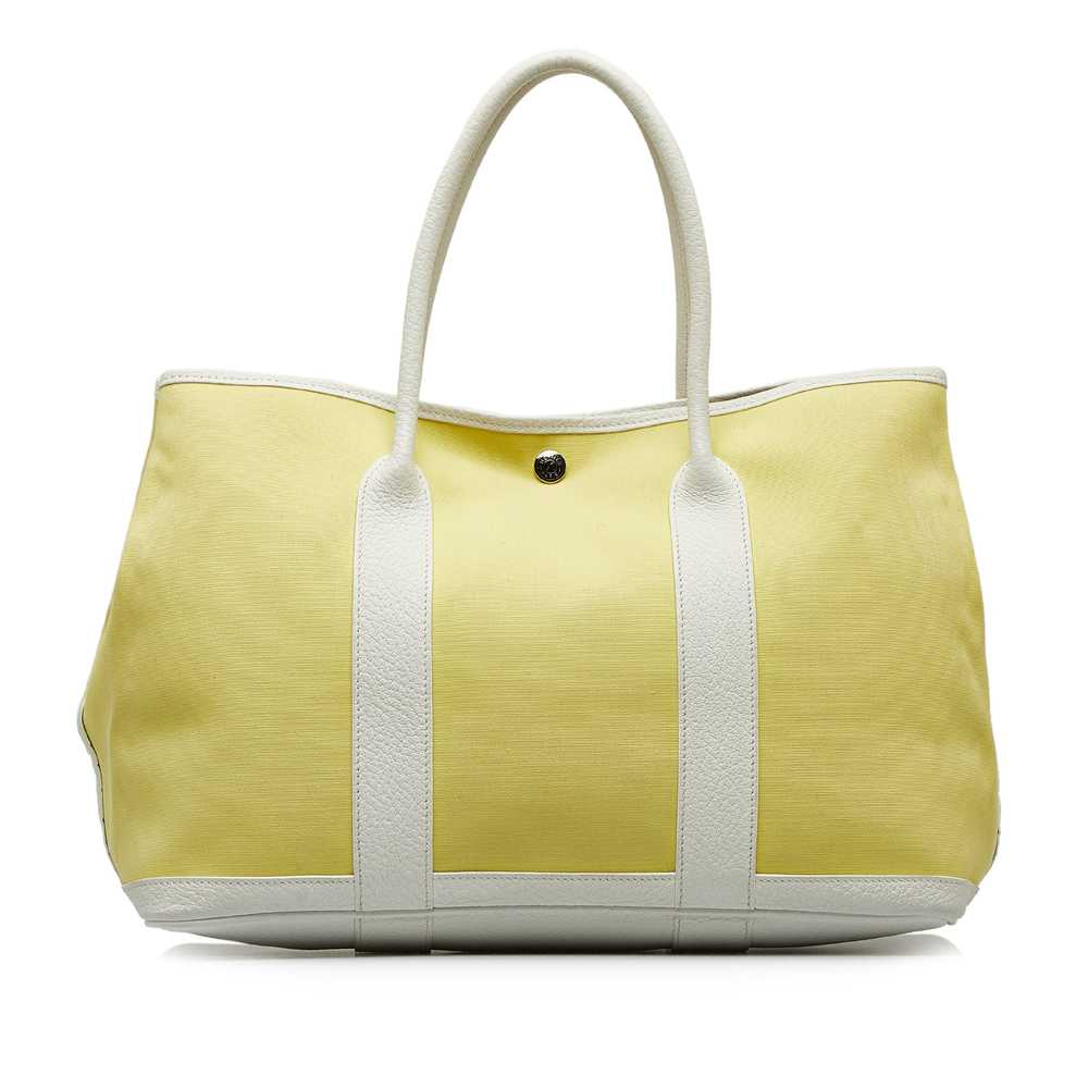 Yellow Hermès Toile Garden Party TPM Tote Bag - image 1