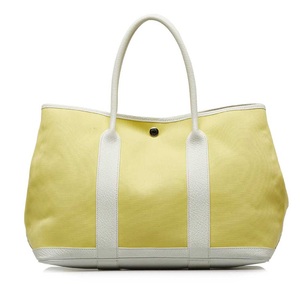 Yellow Hermès Toile Garden Party TPM Tote Bag - image 3