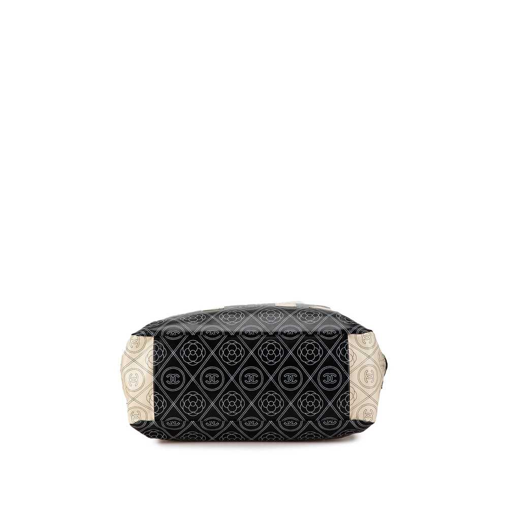 Black Chanel Coated Canvas Camellia Logo Deauvill… - image 3