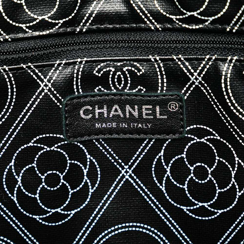 Black Chanel Coated Canvas Camellia Logo Deauvill… - image 5