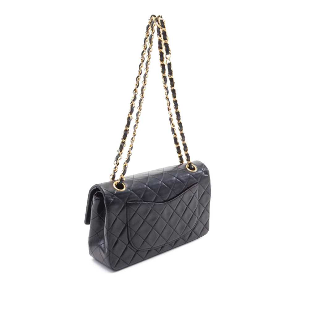 Black Chanel Small Classic Lambskin Double Flap S… - image 2