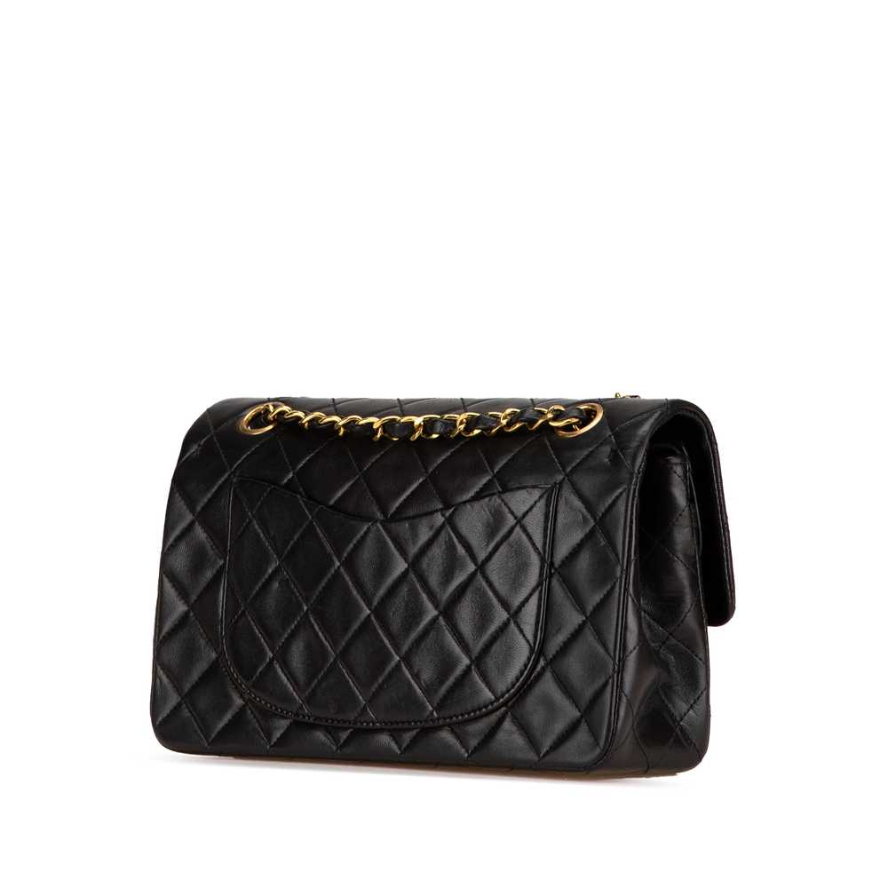 Black Chanel Small Classic Lambskin Double Flap S… - image 2