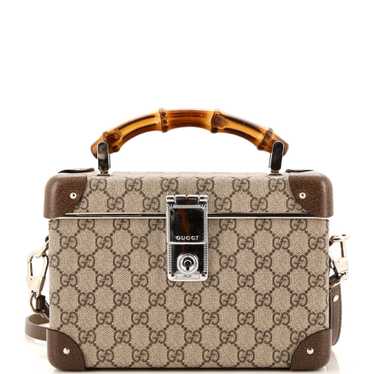 GUCCI Bamboo Globe-Trotter Vanity Case GG Coated C