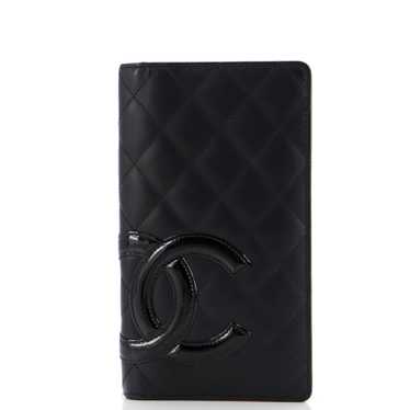 CHANEL Cambon Bifold Wallet Quilted Lambskin Long