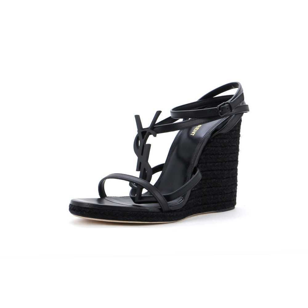 Saint Laurent Women's Cassandra Wedge Espadrilles… - image 1