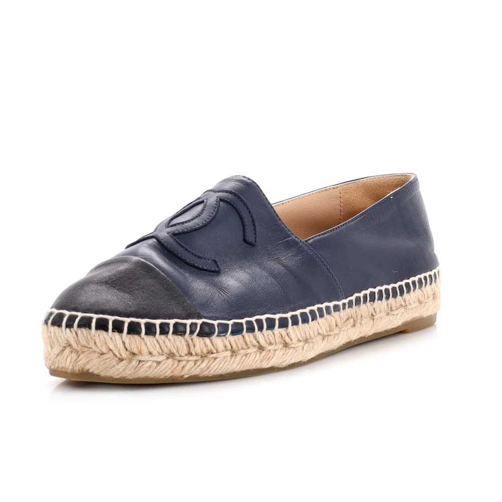 CHANEL Women's CC Cap Toe Espadrilles Leather - image 1