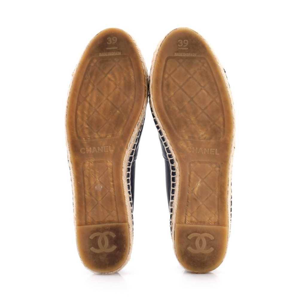 CHANEL Women's CC Cap Toe Espadrilles Leather - image 4