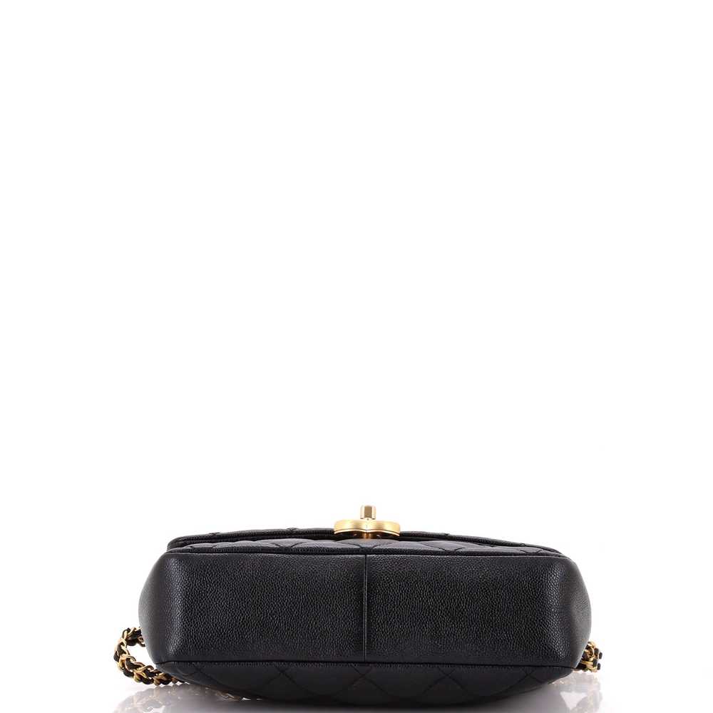 CHANEL Chain Melody Flap Bag Quilted Caviar Medium - image 4