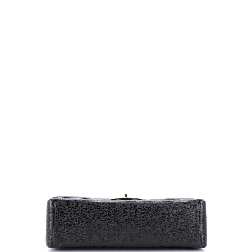 CHANEL Classic Double Flap Bag Quilted Caviar Maxi - image 5