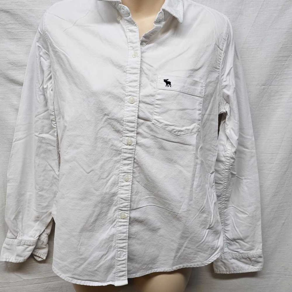 90s/y2k Abercrombie & Fitch Women's White Button … - image 1