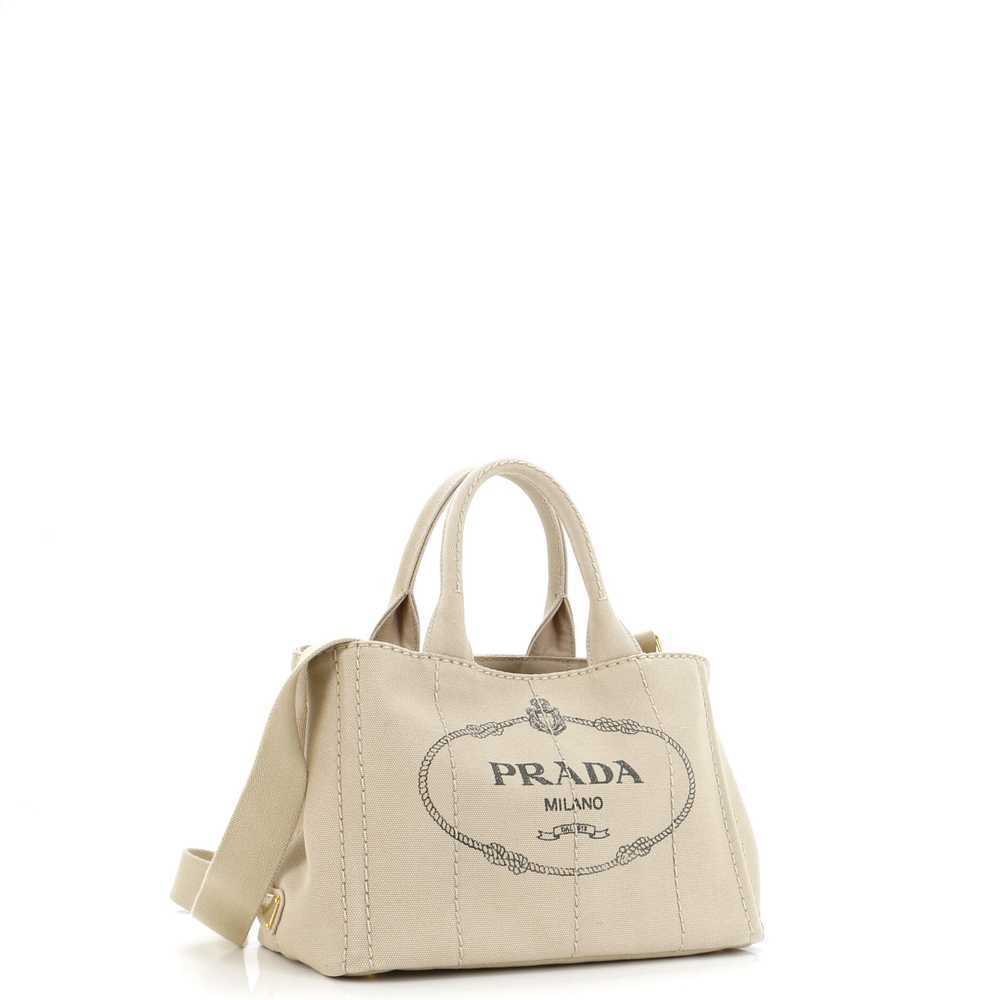 PRADA Canapa Convertible Tote Canvas Mini - image 2