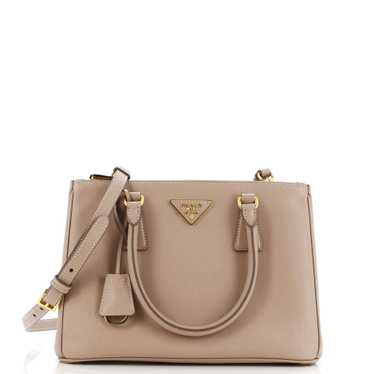 PRADA Galleria Double Zip Tote Saffiano Leather Sm