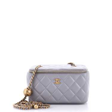 CHANEL Pearl Crush Vanity Case with Chain Quilted 