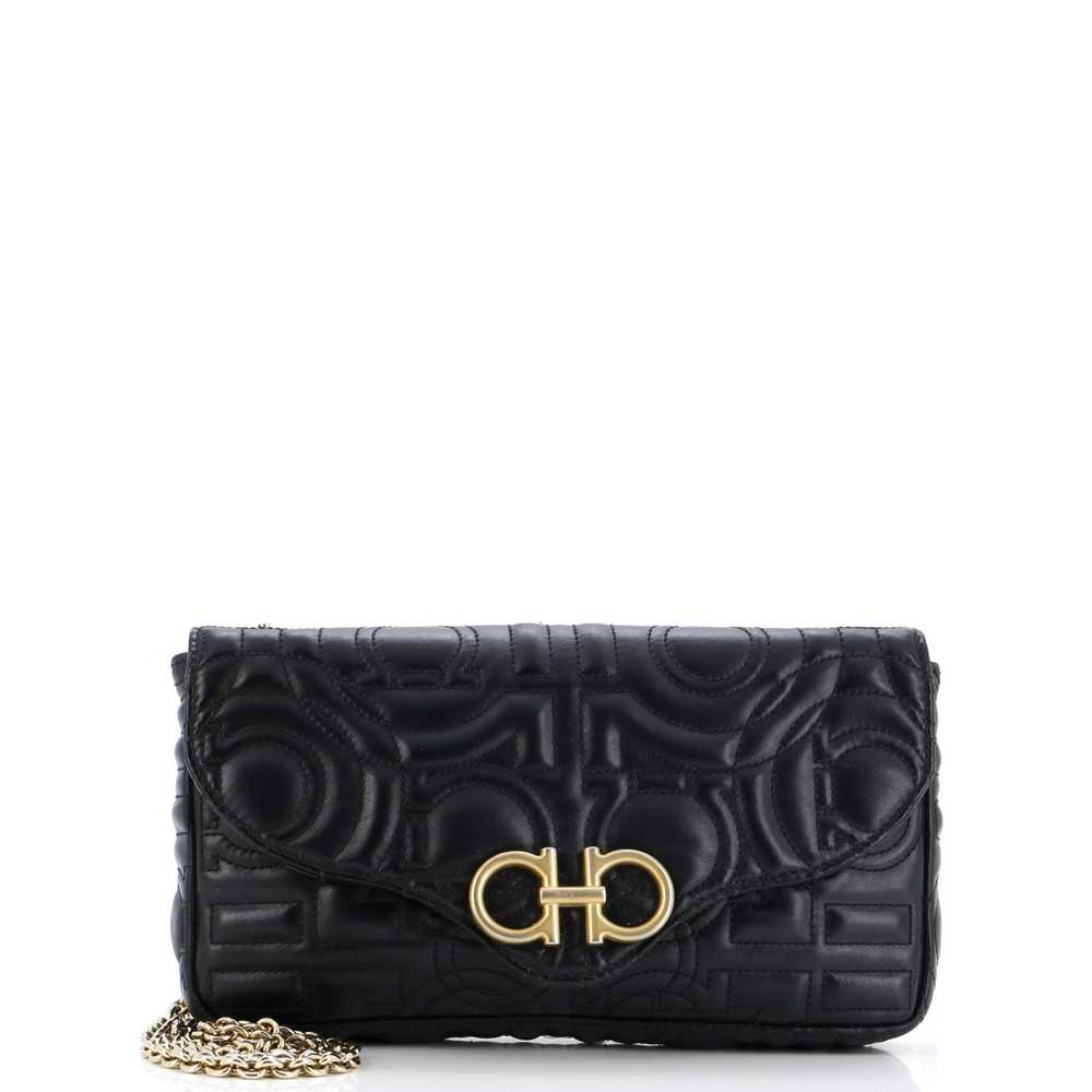 Salvatore Ferragamo Gancini Chain Wallet Gancini … - image 1