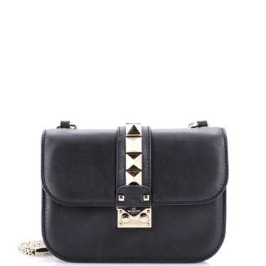 VALENTINO GARAVANI Glam Lock Shoulder Bag Leather 