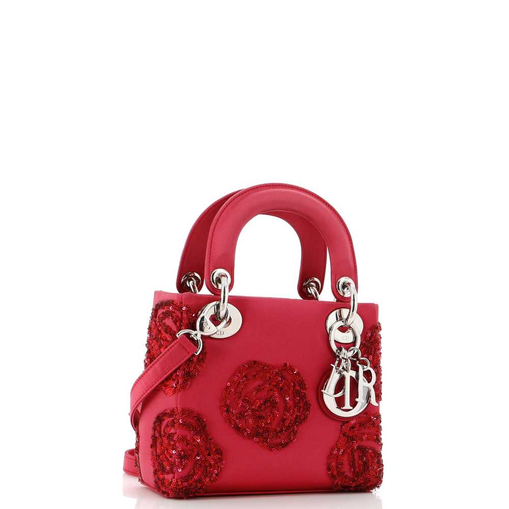 Christian Dior Lady Dior Bag Embellished Satin Mi… - image 2