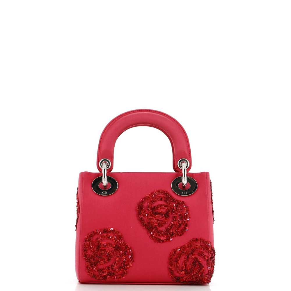 Christian Dior Lady Dior Bag Embellished Satin Mi… - image 3