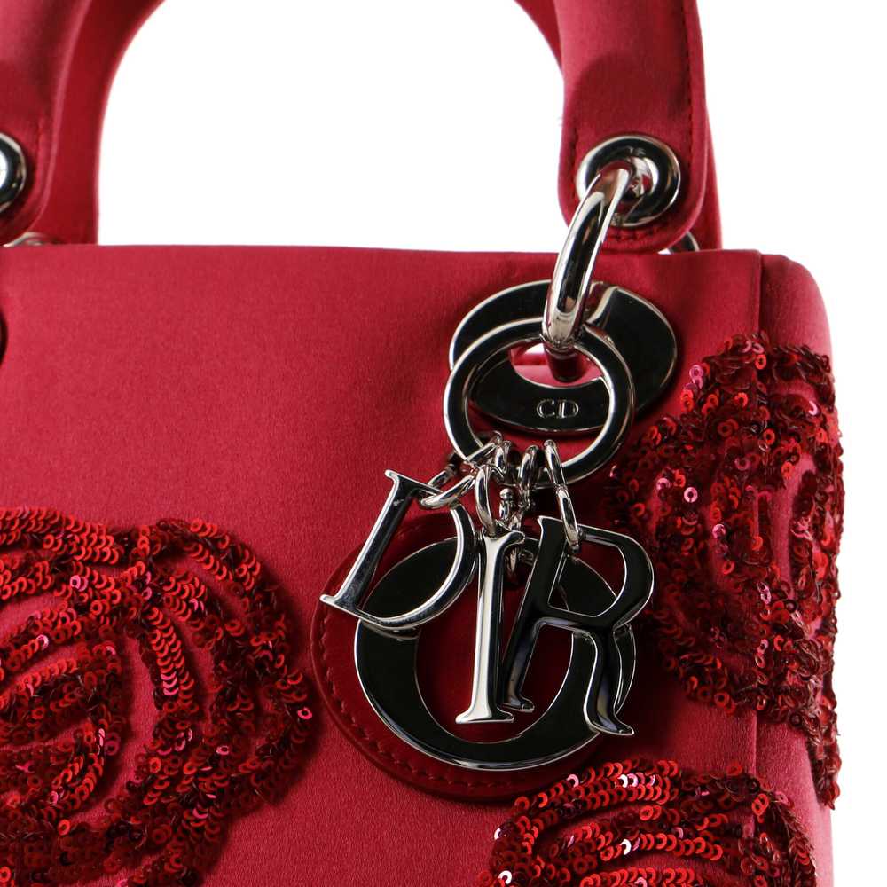 Christian Dior Lady Dior Bag Embellished Satin Mi… - image 6