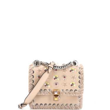 FENDI Kan I Bag Embellished Whipstitch Leather Sm… - image 1