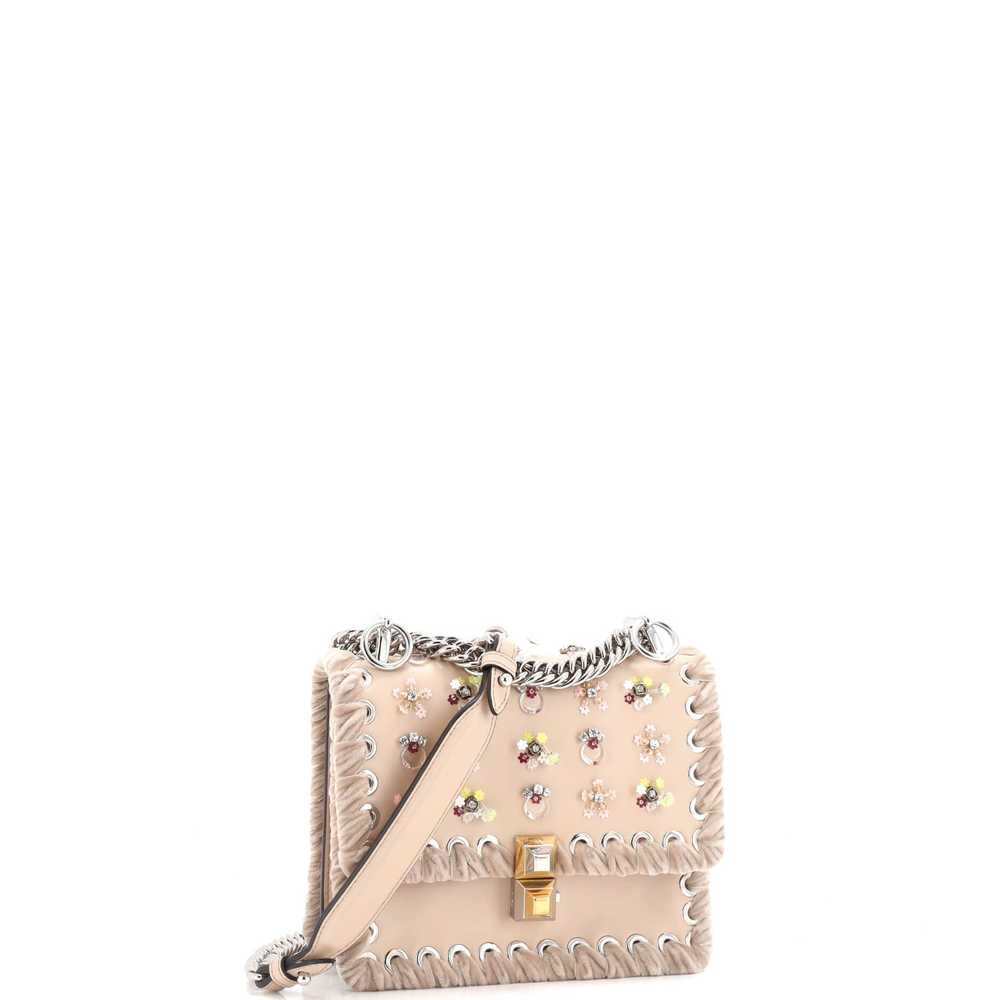 FENDI Kan I Bag Embellished Whipstitch Leather Sm… - image 2