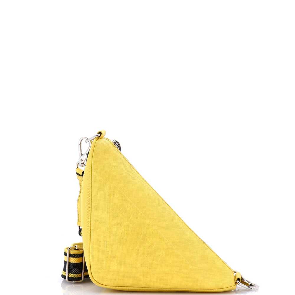 PRADA Triangle Logo Zip Crossbody Bag Saffiano Le… - image 1