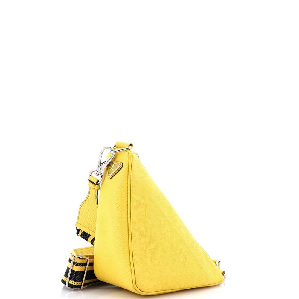 PRADA Triangle Logo Zip Crossbody Bag Saffiano Le… - image 2