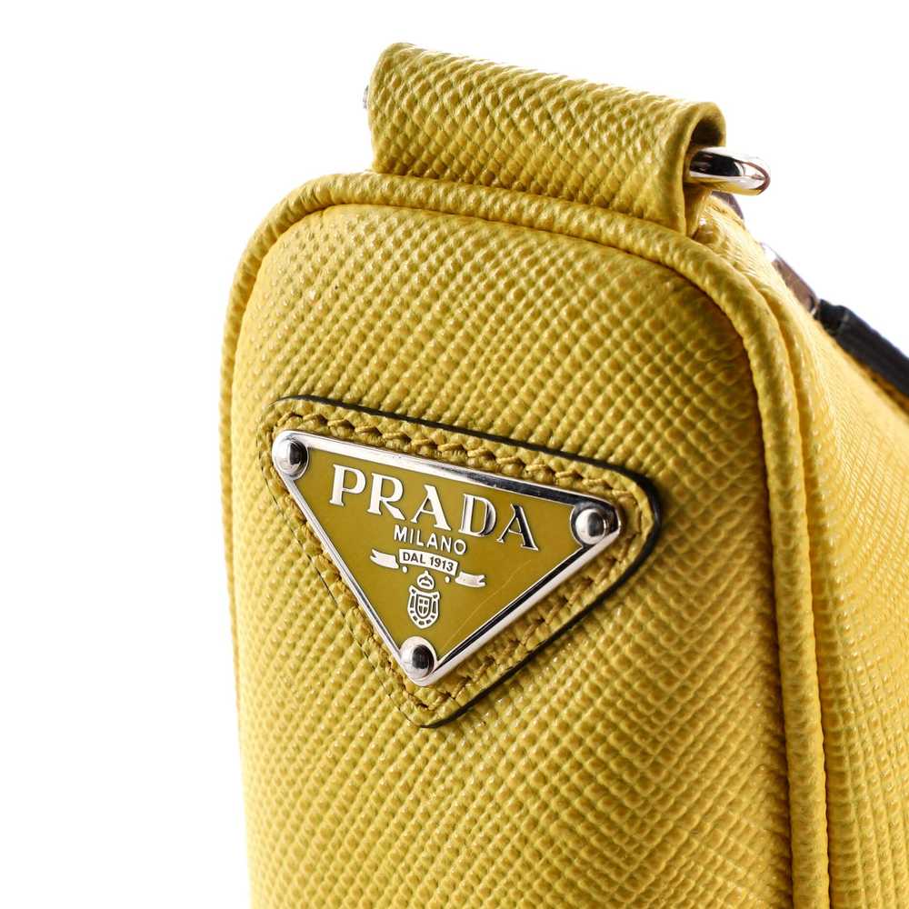 PRADA Triangle Logo Zip Crossbody Bag Saffiano Le… - image 6