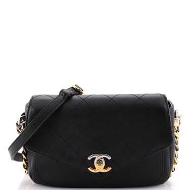 CHANEL Two Tone Envelope Flap Bag Quilted Calfski… - image 1