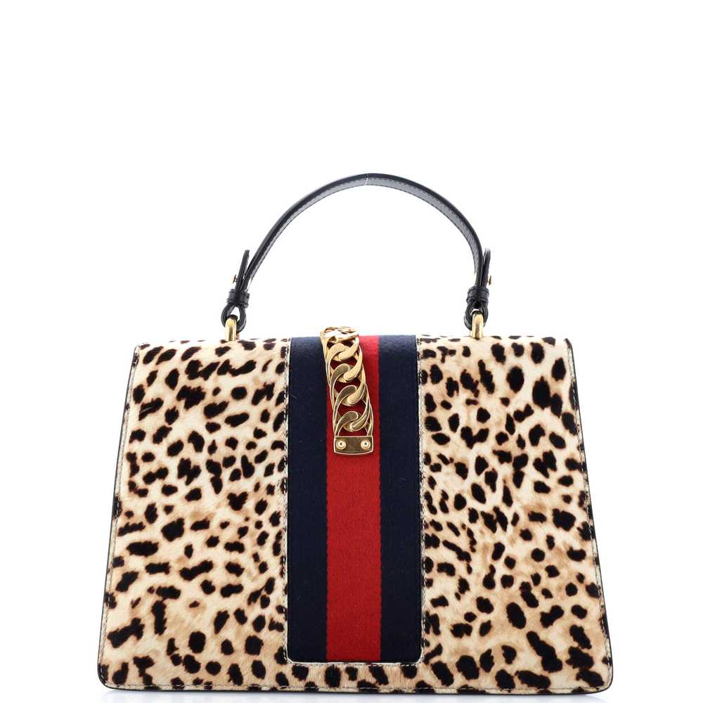 GUCCI Sylvie Top Handle Bag Printed Calf Hair Med… - image 3