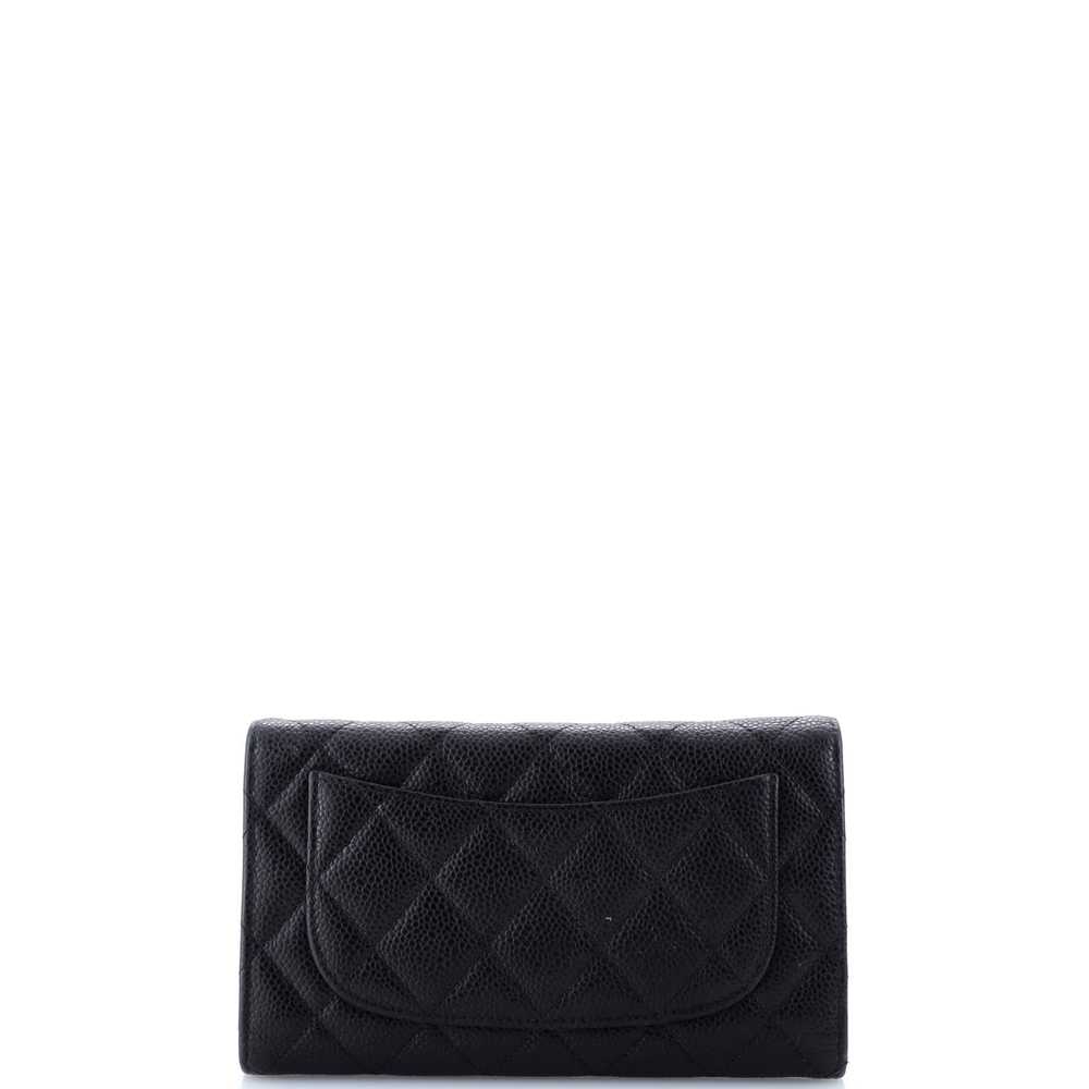 CHANEL Trifold Classic Flap Wallet Quilted Caviar… - image 3