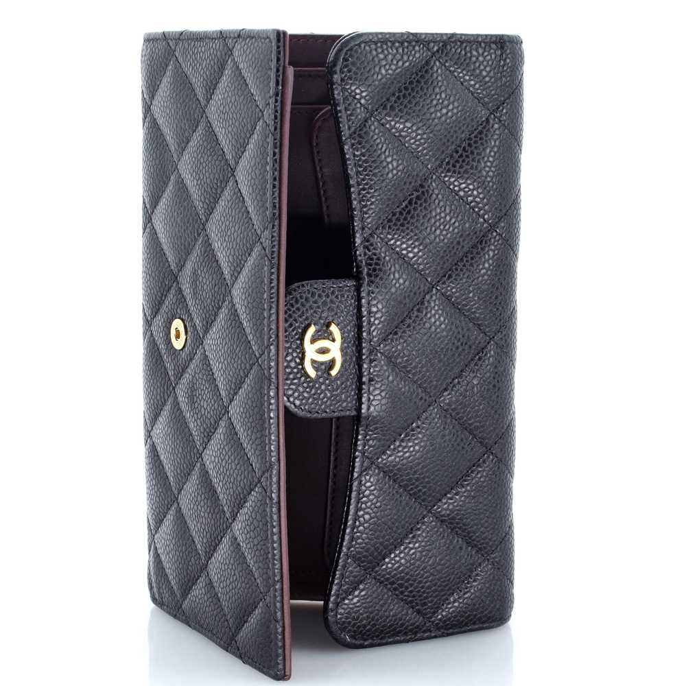 CHANEL Trifold Classic Flap Wallet Quilted Caviar… - image 5