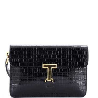 TOM FORD T Pin Portfolio Crocodile Embossed Leath… - image 1