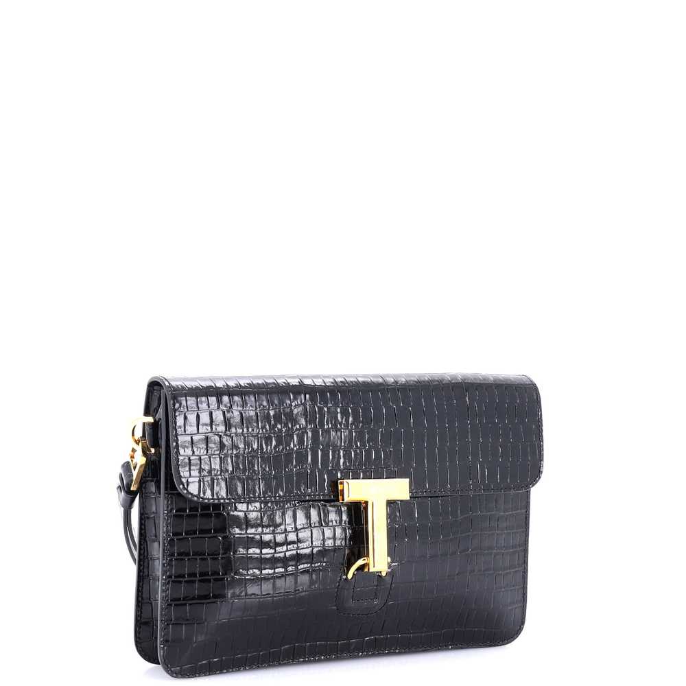 TOM FORD T Pin Portfolio Crocodile Embossed Leath… - image 2