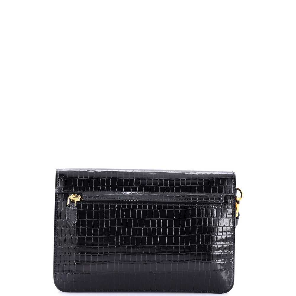 TOM FORD T Pin Portfolio Crocodile Embossed Leath… - image 3