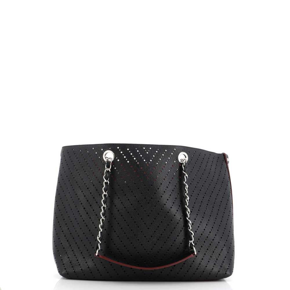 CHANEL Shopping Tote Perforated Caviar Large - image 4