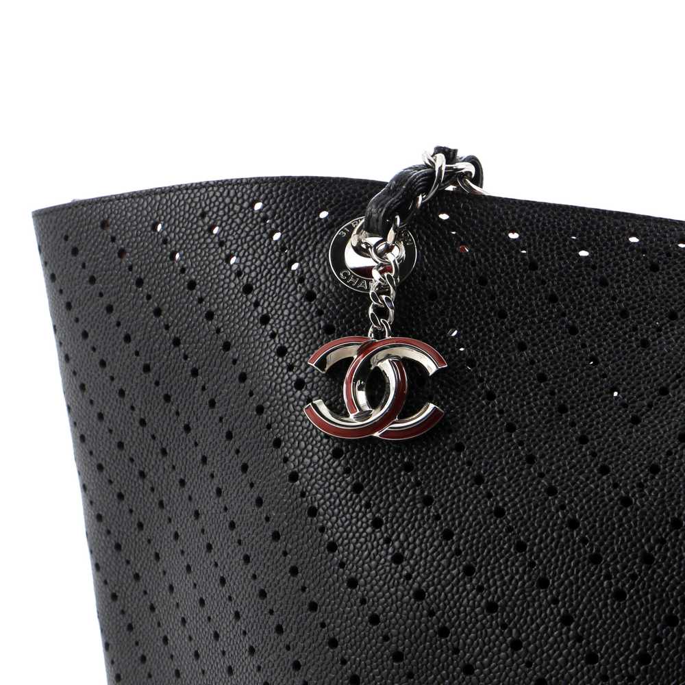 CHANEL Shopping Tote Perforated Caviar Large - image 7