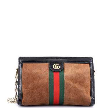 GUCCI Ophidia Chain Shoulder Bag Suede Small