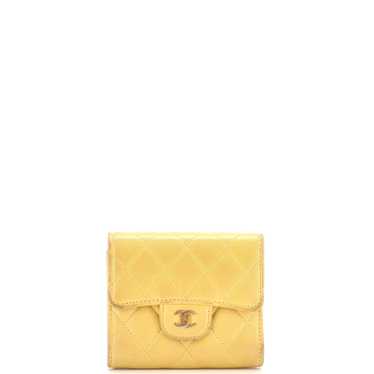 CHANEL CC Compact Classic Flap Wallet Quilted Lamb