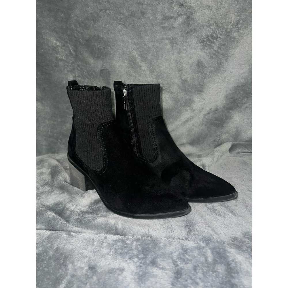 Anne Klein black suede ankle boot size 9.5 - image 1