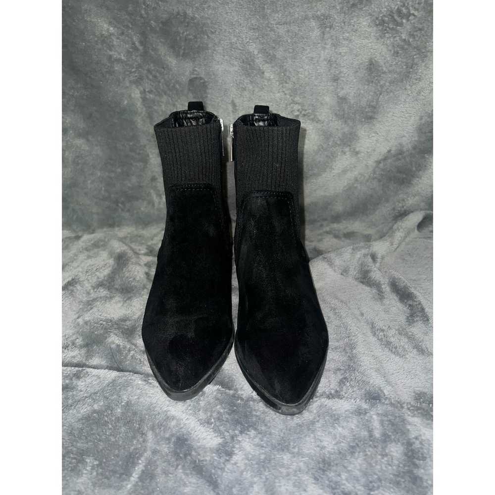 Anne Klein black suede ankle boot size 9.5 - image 2