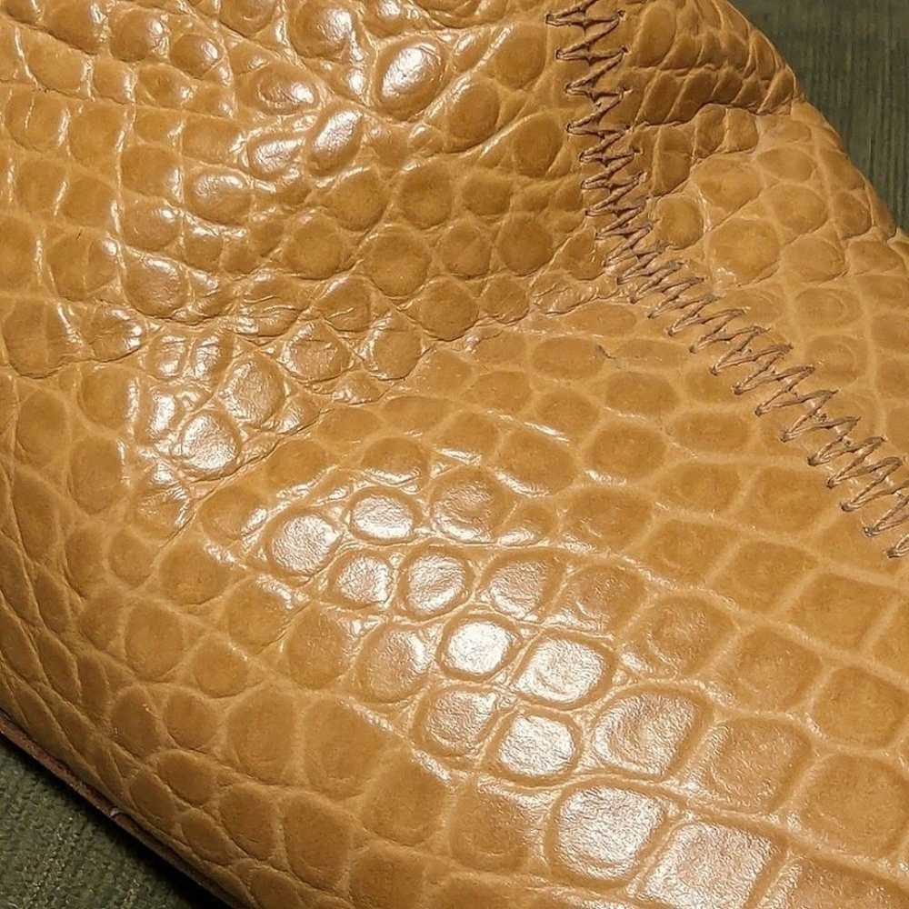 Vince Koren Square Toe Croco Embossed Tan Leather… - image 12