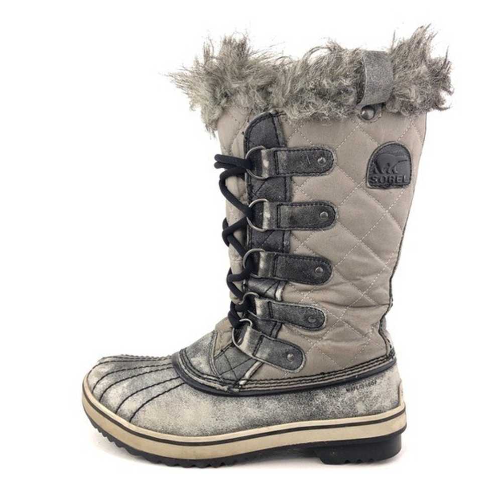 Sorel Tofino Gray Waxed Canvas Waterproof Winter … - image 1