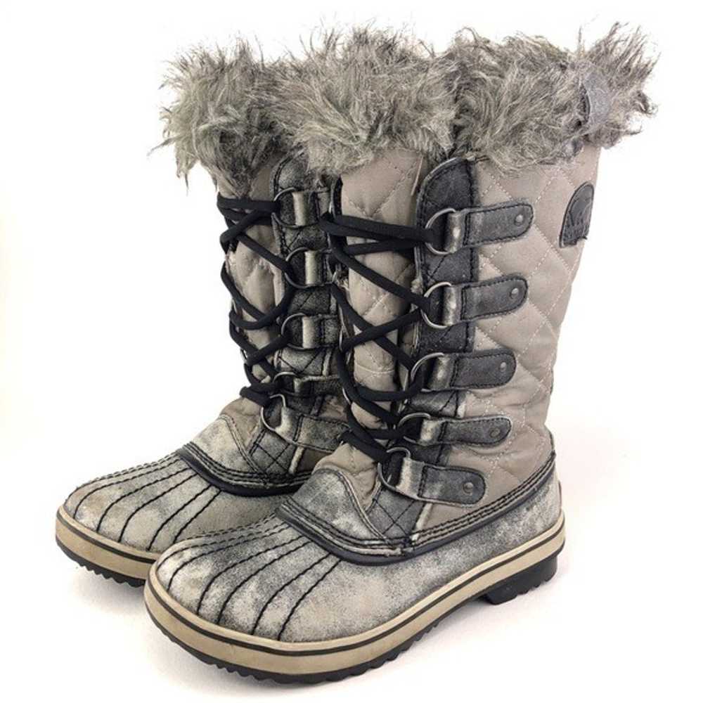 Sorel Tofino Gray Waxed Canvas Waterproof Winter … - image 3