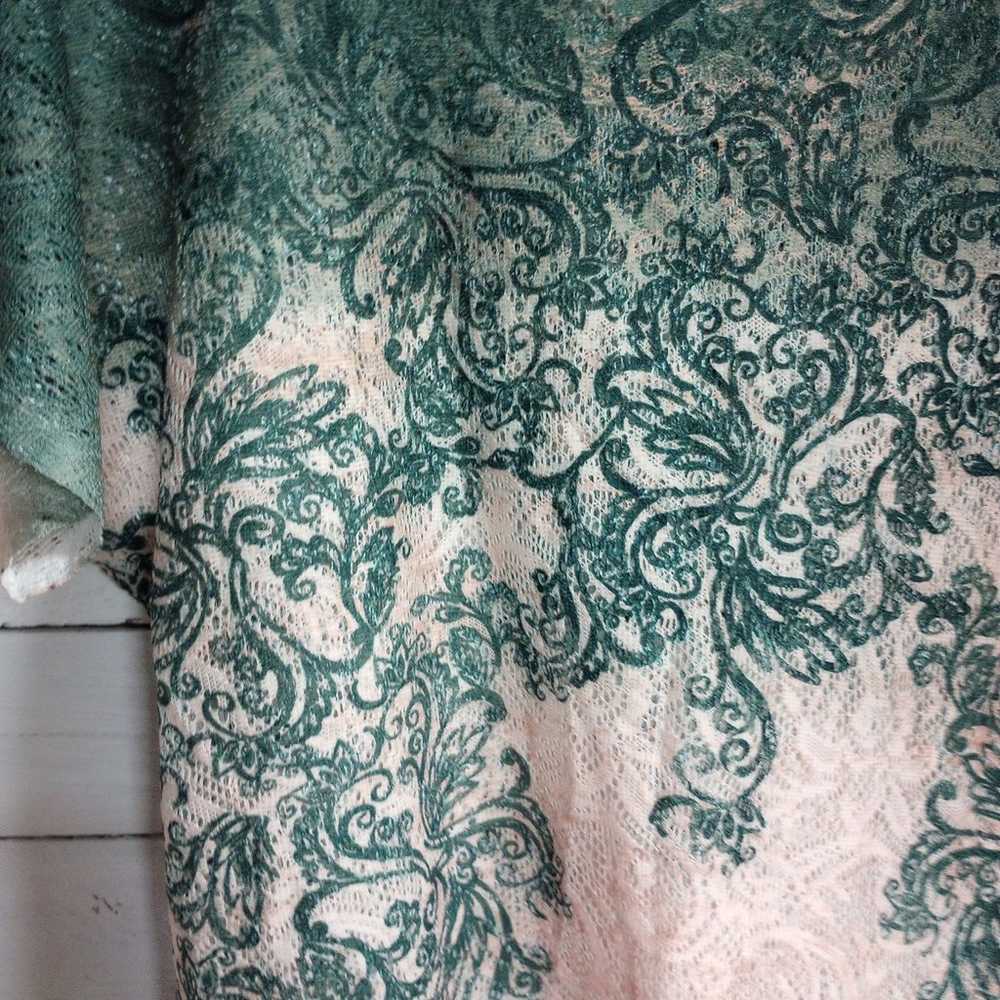 Maurices Size XL Green Lace Semi Sheer Lightweigh… - image 3