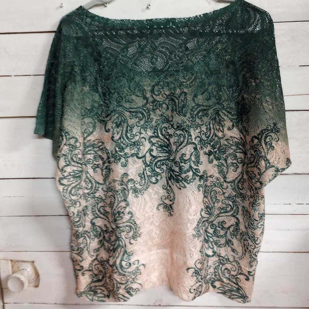 Maurices Size XL Green Lace Semi Sheer Lightweigh… - image 4