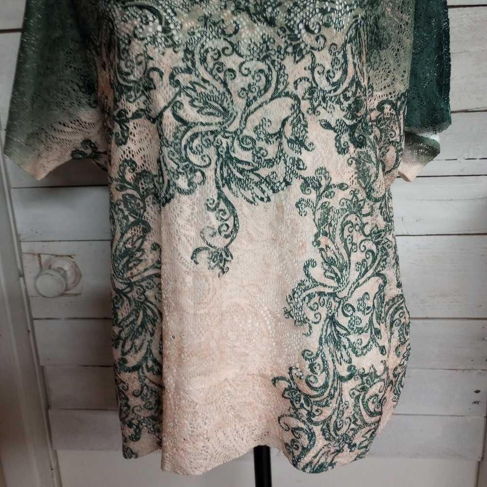 Maurices Size XL Green Lace Semi Sheer Lightweigh… - image 7