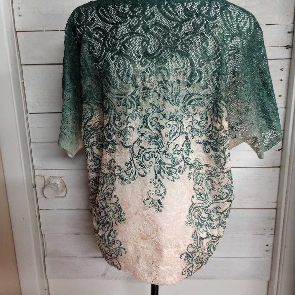 Maurices Size XL Green Lace Semi Sheer Lightweigh… - image 9