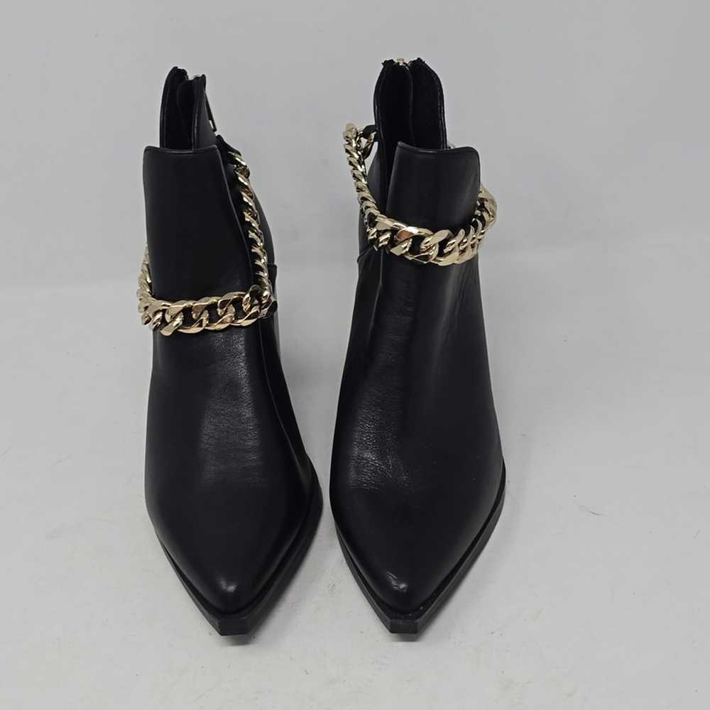 Steve Madden Cedar Ankle Chain Black Leather Ankl… - image 2